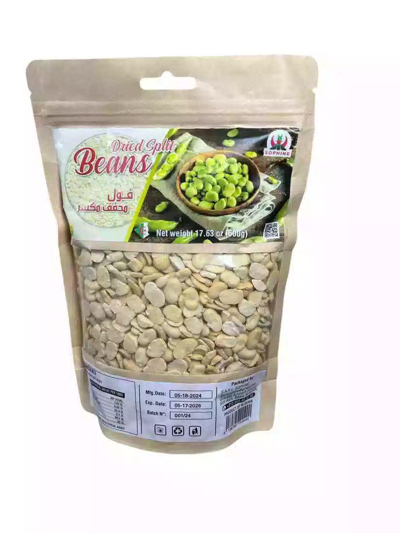 Dried Split Fava Beans  500 Gr