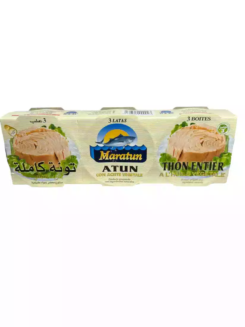 Maratun Tuna Entier Oil 3 cans  65 Gr each