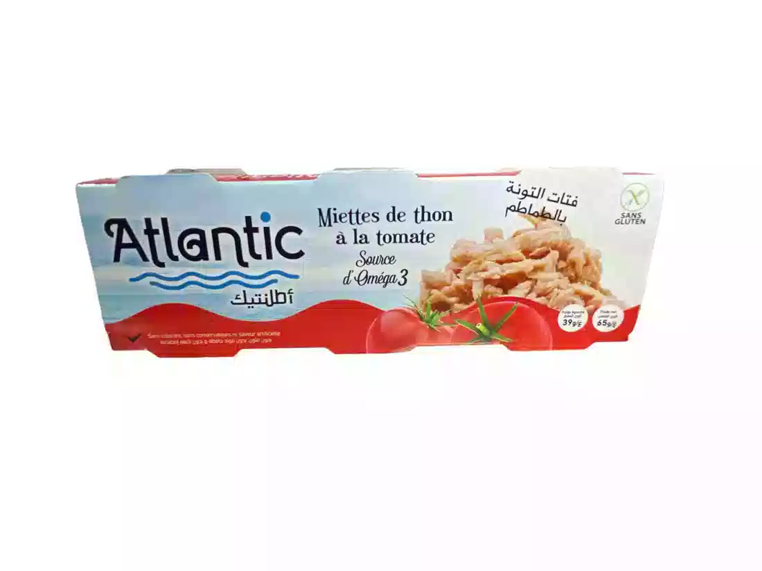 Atlantic Tuna Tomatoes Miettes 3 cans 65 Gr each